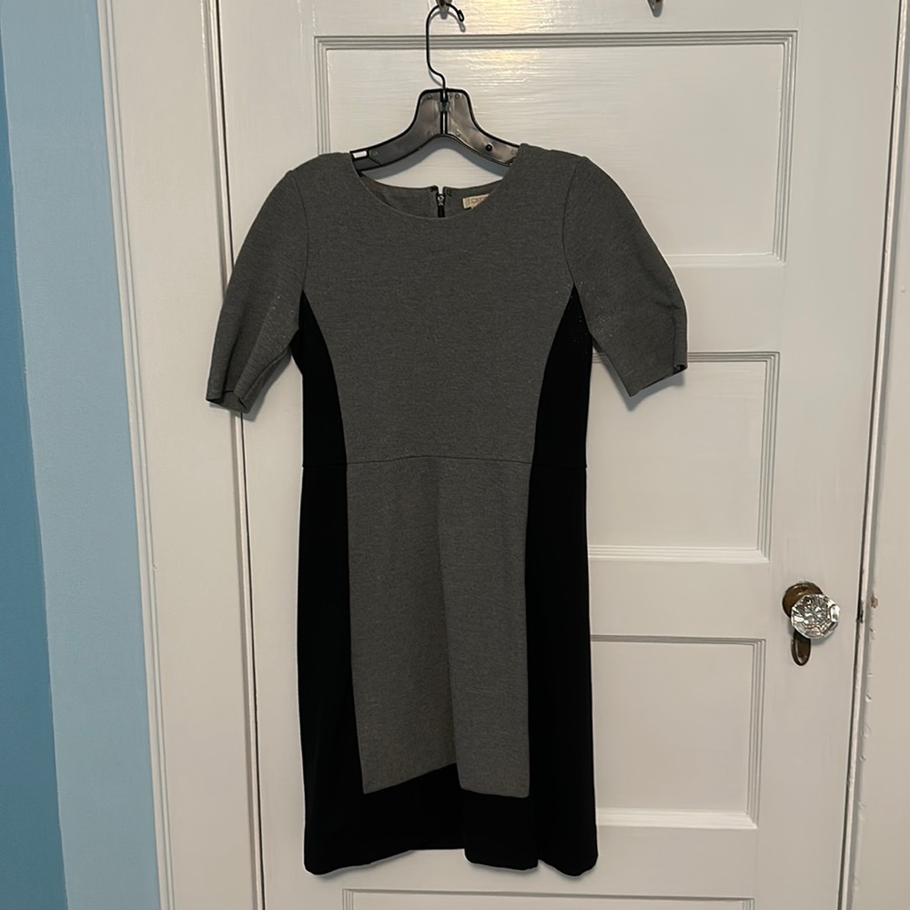 Gray and black color blocked dress from Jcrew in size 00